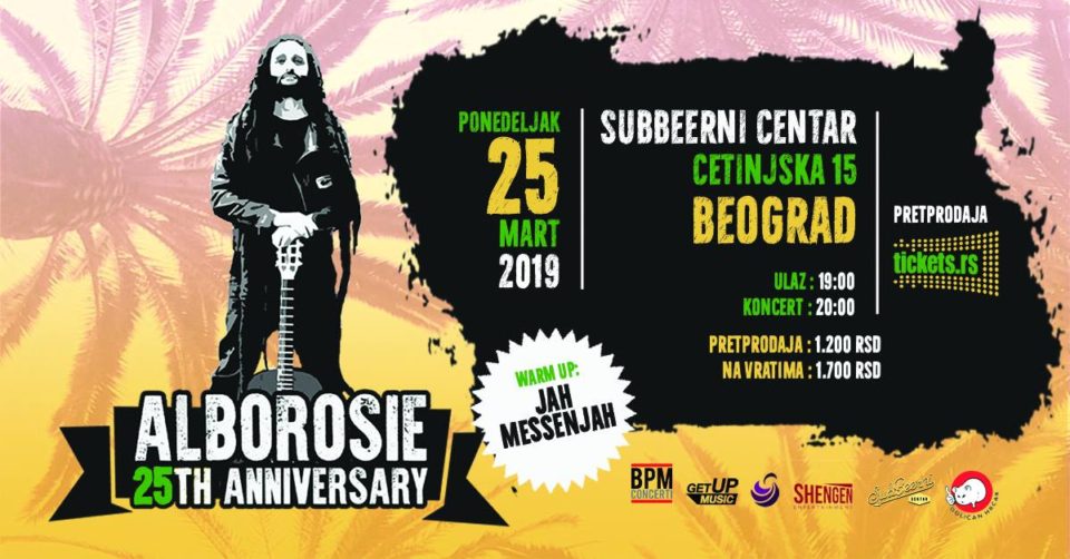 Alborosie – 25th Anniversary – Belgrade, Serbia 25 March 2019
